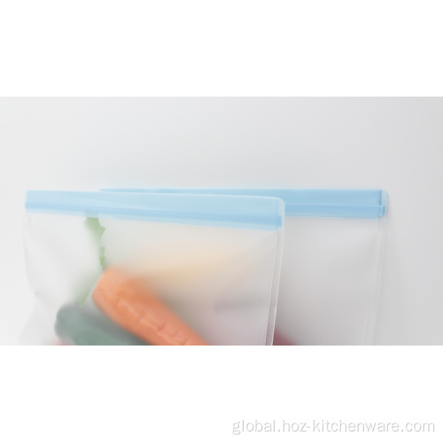 Reusable Storage Bags Food Grade Reusable Leakproof Freezer PEVA Bag Factory